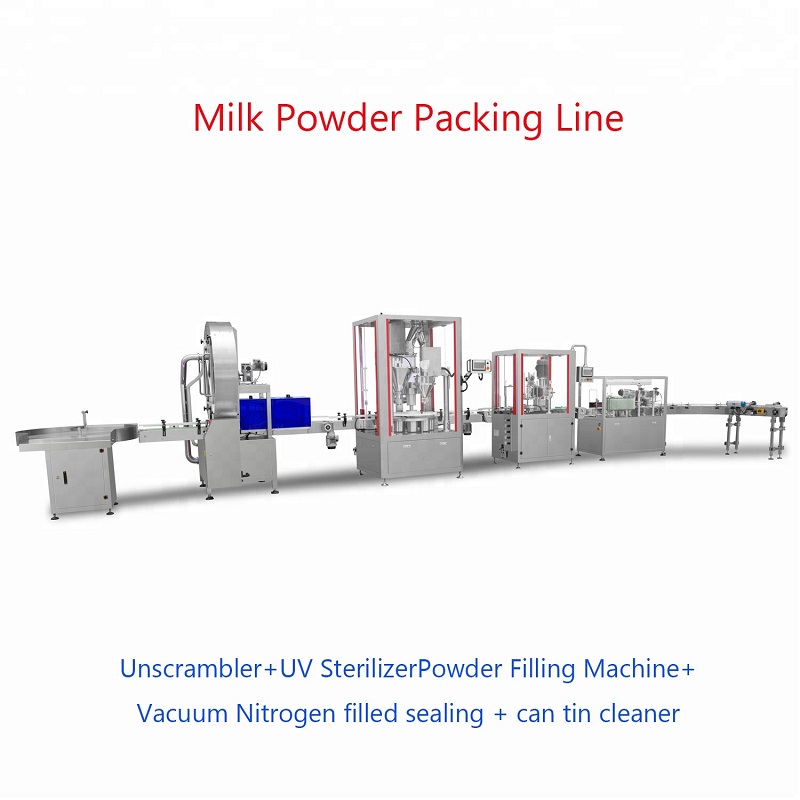 High Precision Fully Automatic Double Head Baby Infant Formula Milk Whey Protein Powder Can Tin Filling Machine Line - Image 2