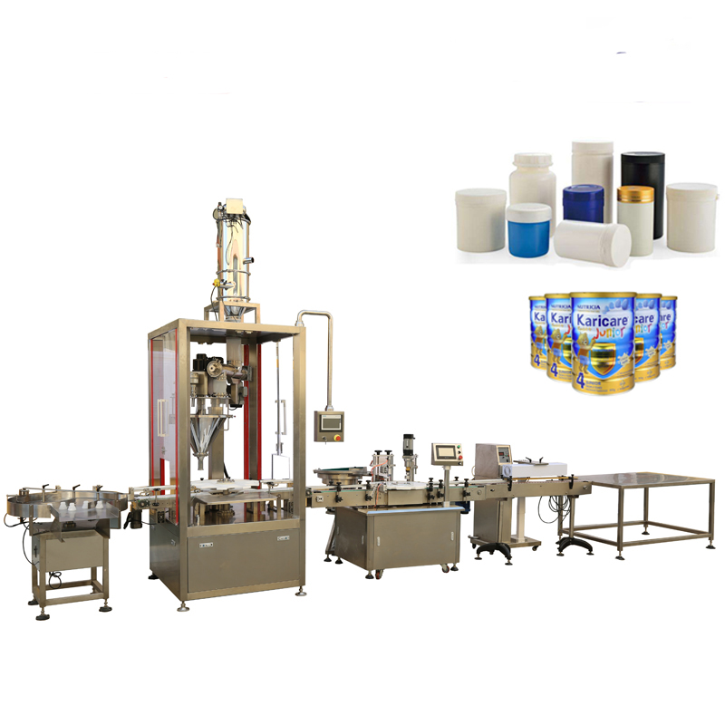 High Precision Fully Automatic Double Head Baby Infant Formula Milk Whey Protein Powder Can Tin Filling Machine Line - Image 3